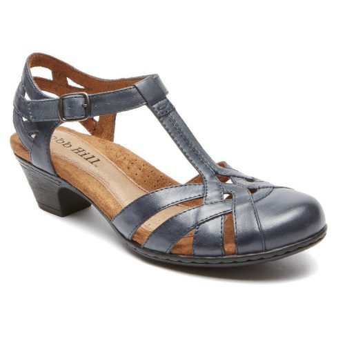 Women's Aubrey T-Strap Heels (Navy)