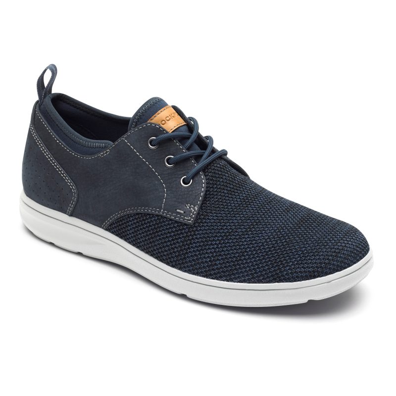 Men's Zaden Plain Toe Oxford (Navy Nubuck Mesh)